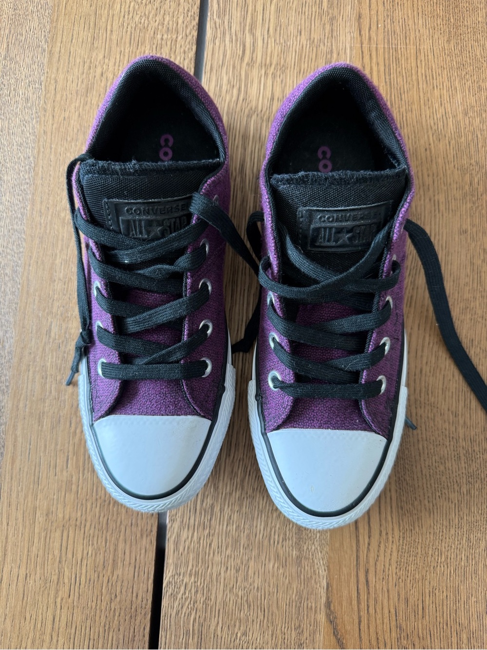 Women's Converse All Star CTAS Madison Sneakers in Deep Purple with Black Laces - Picture 2 of 4